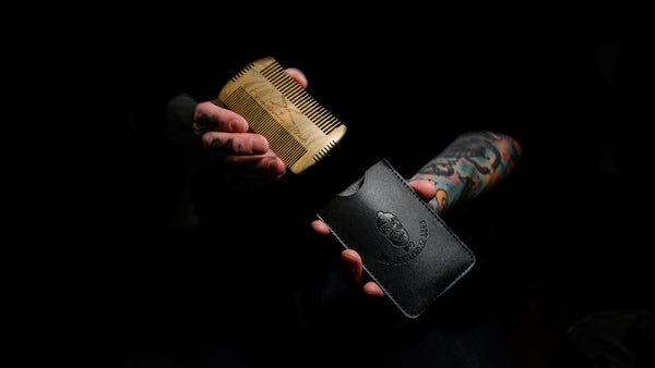 Hand Made Sandalwood Scent Beard Comb - Hatchet style, 4 Styling Sides