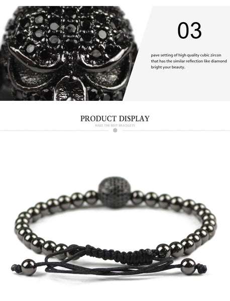 Men's Gold Skull Bracelet