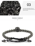 Men's Black Skull Bracelet