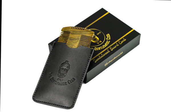 Hand Made Sandalwood Scent Beard Comb - Hatchet style, 4 Styling Sides