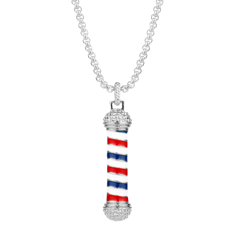 Silver Plated Barber Pole Chain