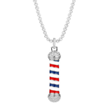 Silver Plated Barber Pole Chain