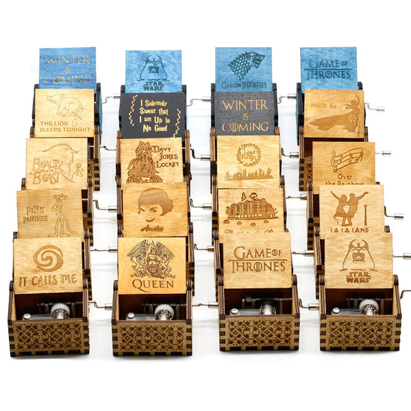 Wooden Hand-cranked Music Box Queen Bohemian Rhapsody