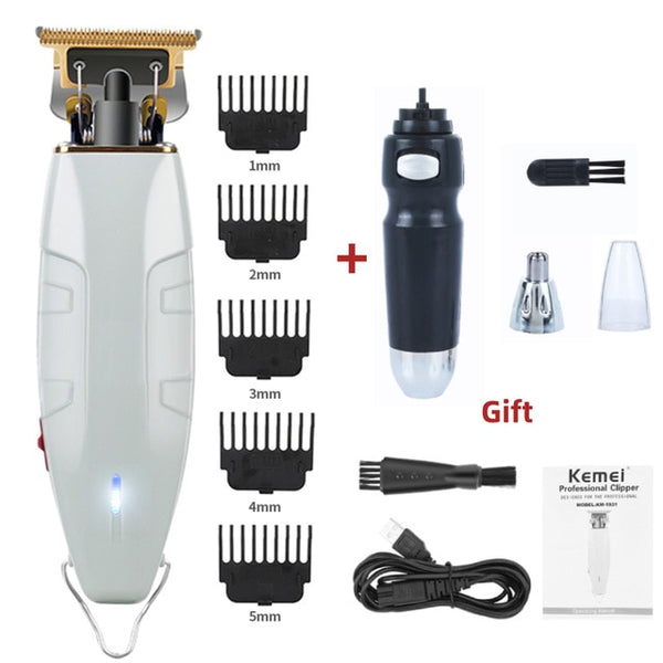 Men Hair Clipper Trimmer Electric Cordless T Blade Hair Cutter Machine