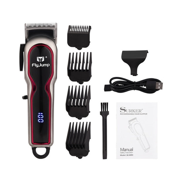 Professional WIRELESS Hair Trimmer Electric Hair Clipper LED Display Hair Cutting Machine