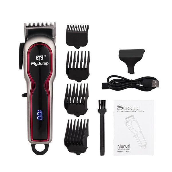 Professional WIRELESS Hair Trimmer Electric Hair Clipper LED Display Hair Cutting Machine