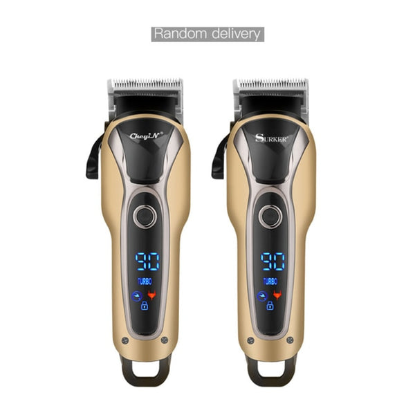 Professional WIRELESS Hair Trimmer Electric Hair Clipper LED Display Hair Cutting Machine