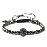 Men's Black Skull Bracelet