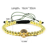 Men's Gold Skull Bracelet