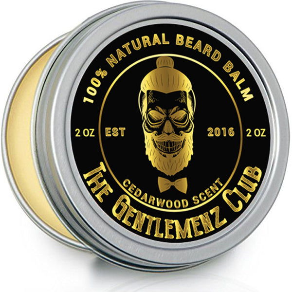 Premium Beard Balm – The Gentlemenz Club - 100% Organic and Natural - Cedarwood Scent