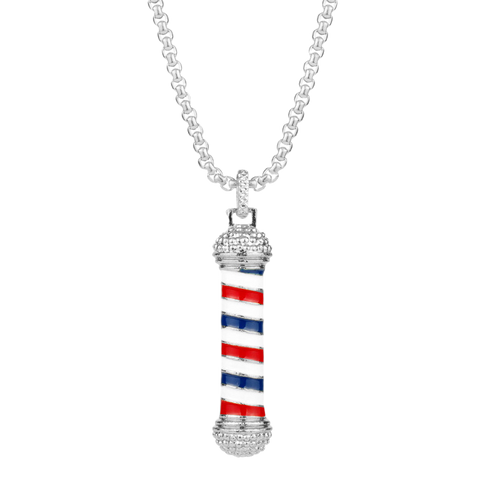 Silver Plated Barber Pole Chain