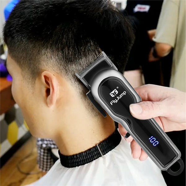 Professional WIRELESS Hair Trimmer Electric Hair Clipper LED Display Hair Cutting Machine