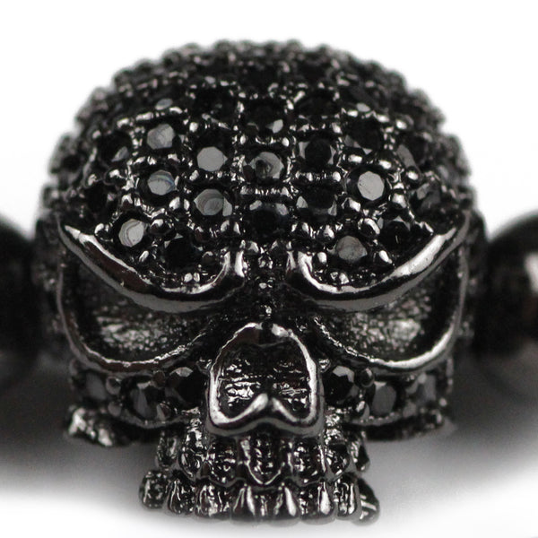 Men's Black Skull Bracelet